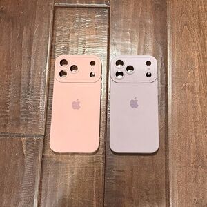 Apple iPhone 17 Pro Max Silicone Cases - Pink and Purple